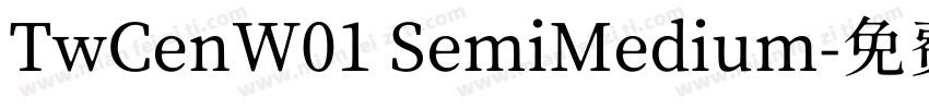 TwCenW01 SemiMedium字体转换